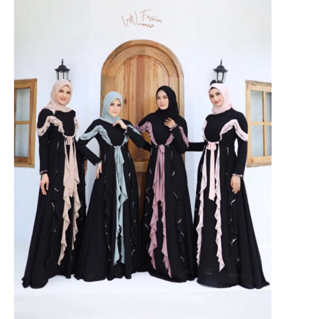 LNW FASHION ESMA DRESS ABAYA CREAMY S