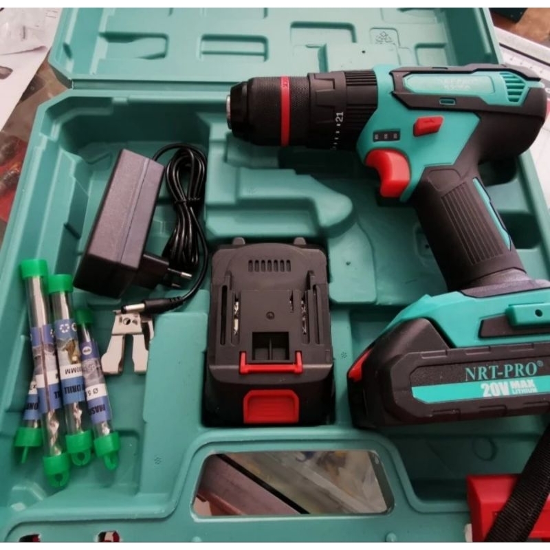 Mesin Bor Cordless NRT PRO DC 343 HD 20 V 13 mm NRT-PRO DC343 13mm