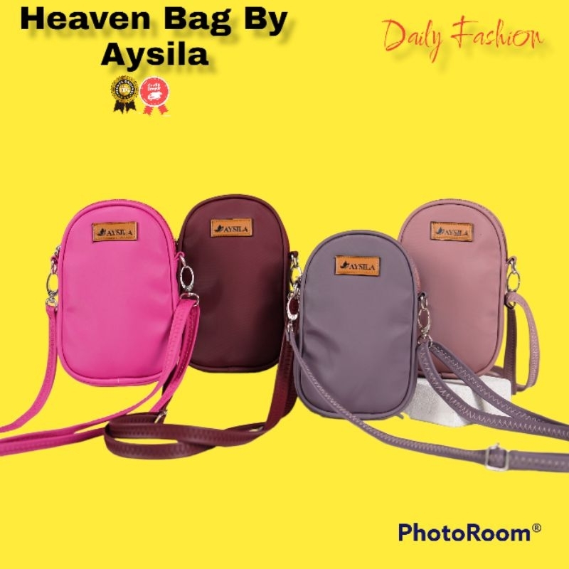 HEAVEN BAG SLING PHONE BY AYSILA.BAHAN CHOCOLY ANTI AIR PREMIUM DOMPET HP HANDPHONE