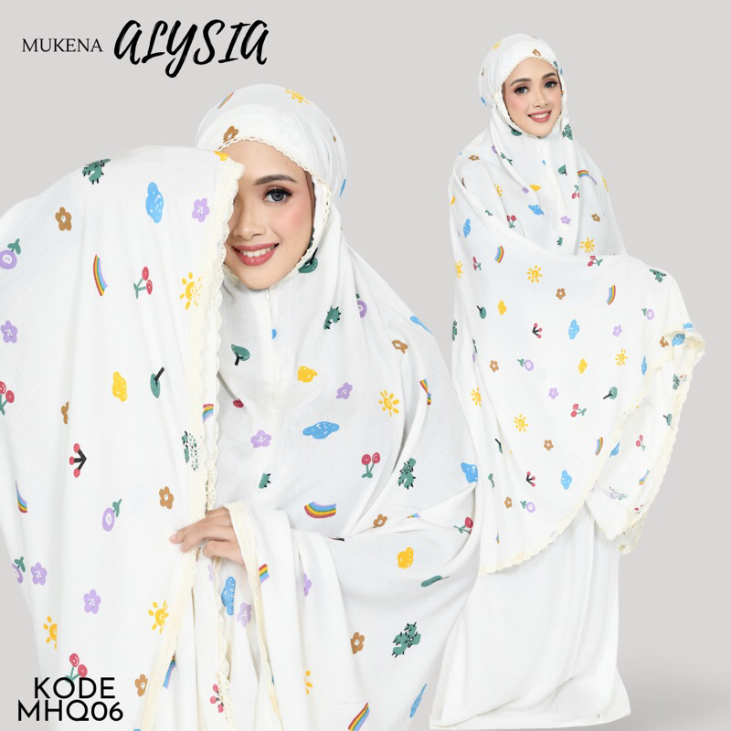 ALKAHF.ID Mukena 2in1 JUMBO Al Kahf / Mukena traveling 2in1 JUMBO / Mukena dewasa Motif Flower & Abs