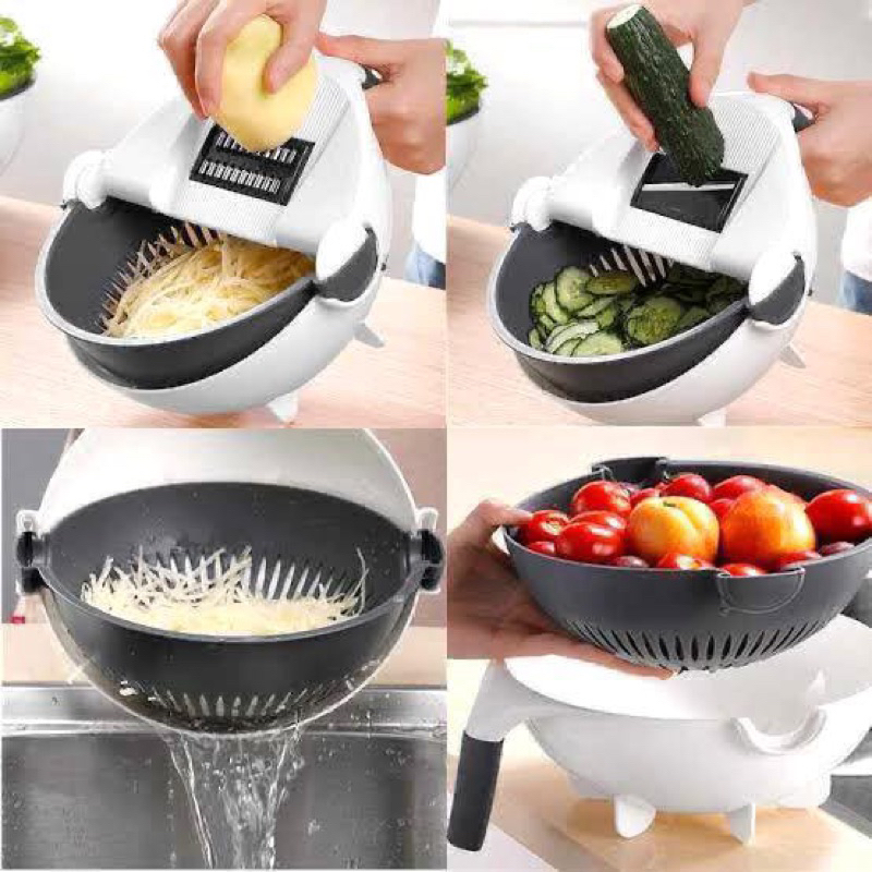 Parutan Serbaguna 7 in 1 Parutan Set GSF 7005 Alat Pemotong Sayur Buah Food Grade Chopper Multifungsi Cutter