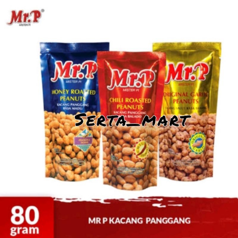 

MRP Kacang Panggang Madu / Balado / Bawang 80gr - Mister Pi / Mr.P Roasted Peanuts