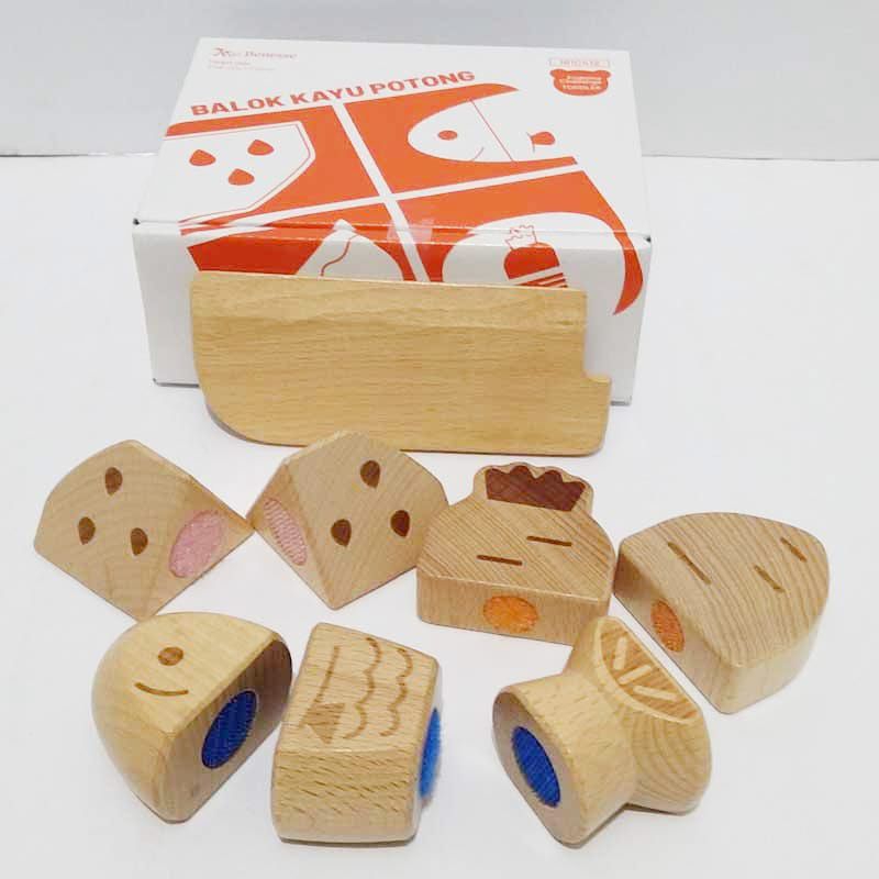 MAINAN KAYU / MASAK MASAKAN BALOK KAYU POTONG SHIMAJIRO
