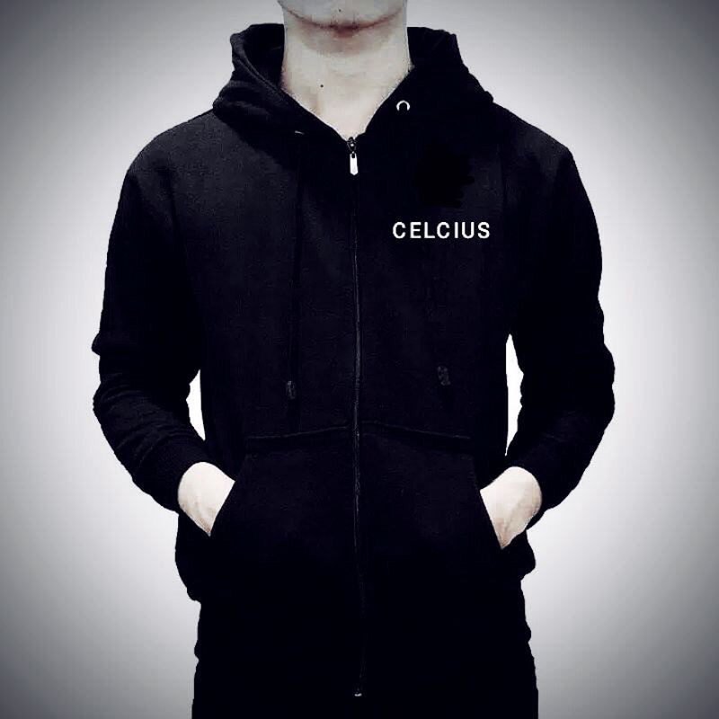 Celcius Zipper Hoodie Black