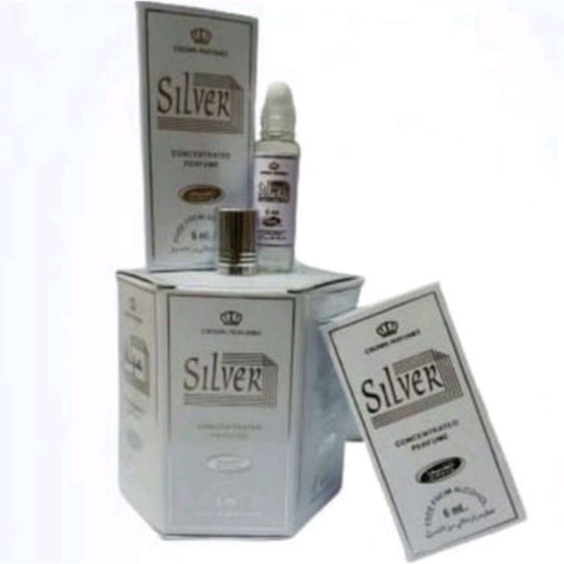 parfum dobha rol on original 6ml aroma silver
