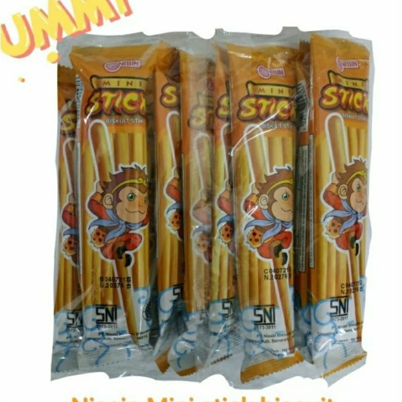 

nissin mini stick biscuit kemasan cokelat | isi 10 bungkus