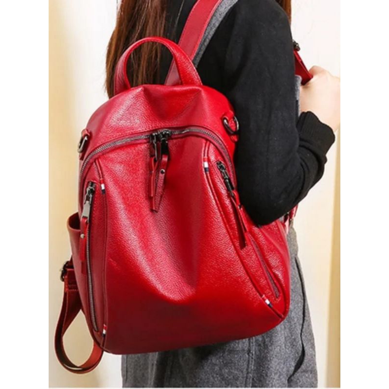 Tas Ransel Wanita Kulit PU Backpack Ransel Korean Fashion Premium