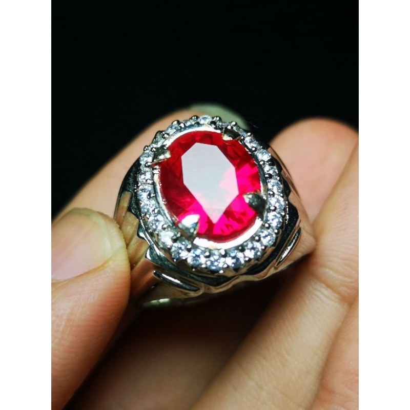 CINCIN BATU PERMATA NATURAL RUBY INCLUDE MEMO