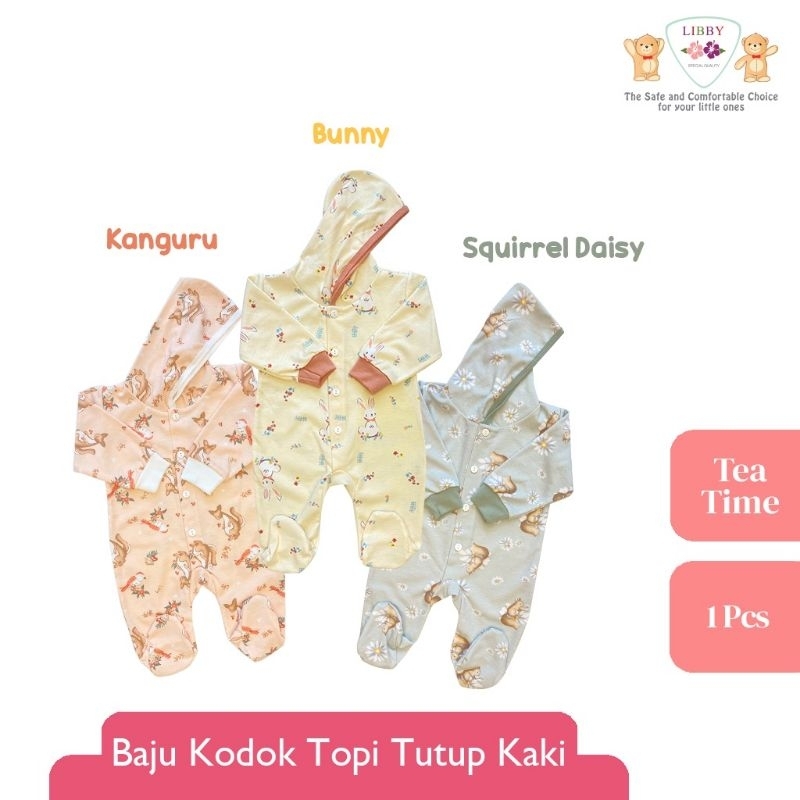 VELVET JUNIOR - LIBBY - SLEEPSUIT TOPI TUTUP KAKI - BAJU KODOK TOPI TUTUP KAKI ANAK - SLEEPSUIT BAYI - BAJU TIDUR ANAK