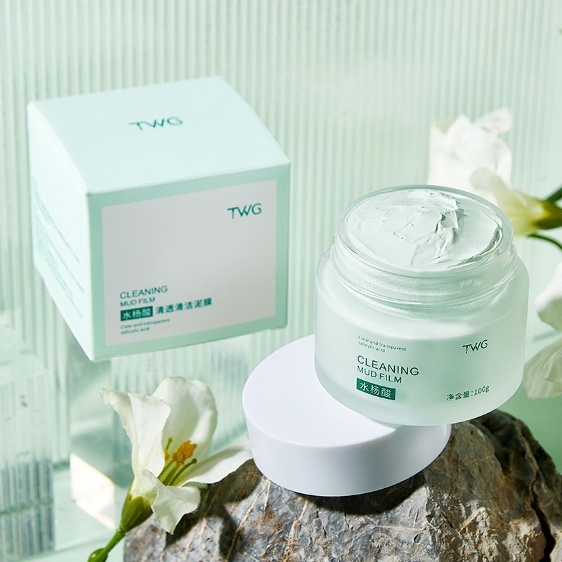 TWG Mugwort Mask Salicylic Acid Anti Pores &amp; Acne Clay Mask / TWG Mud Mask Mengangkat Komedo &amp; Sel Kulit Mati &amp; Mengecilkan Pori-Pori Menghaluskan Kulit / TWG Masker Wajah Pelembab &amp; Menghaluskan Kulit / TWG Masker Lumpur Hijau / Masker Pengangkat Komedo