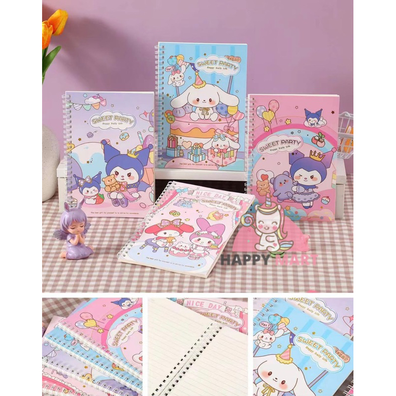 

Notes / memo / Buku tulis sanrio kuromi / melody / cinamoroll