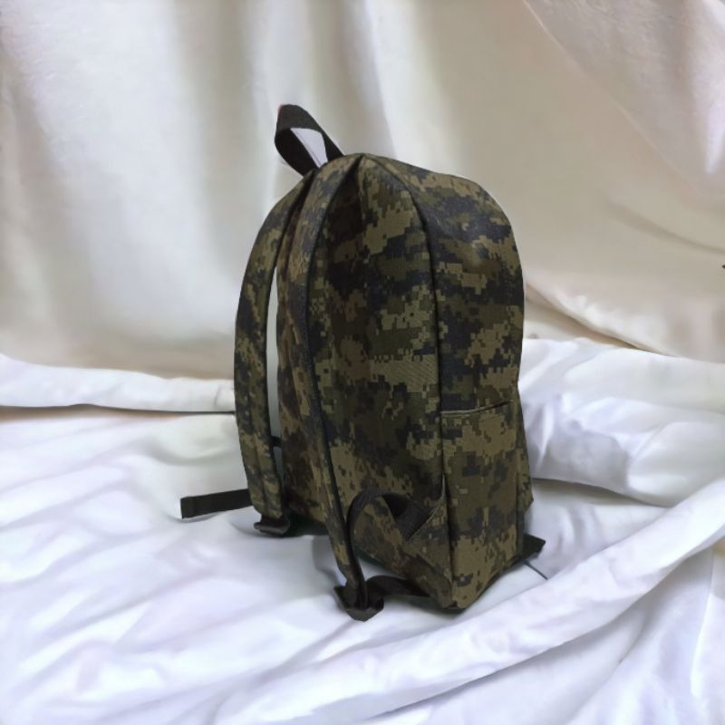 Tas Sekolah anak sd tas ransel loreng army/gendong/tas punggung/anak pria wanita printing army loreng hitam polos Tu7uh Store slingbagkonveksi production