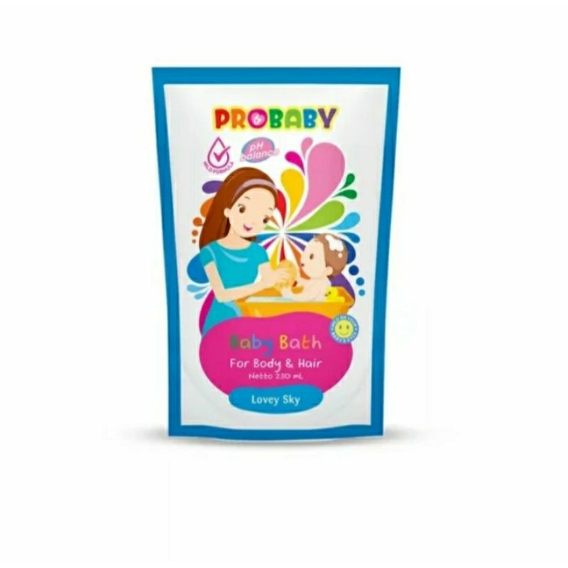 Refill Probaby Baby Bath 230 ml Lovely Sky sabun mandi bayi