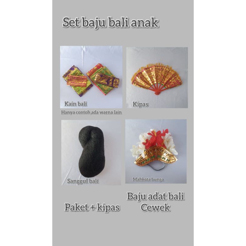 Baju adat Bali anak/Baju set adat anak bali