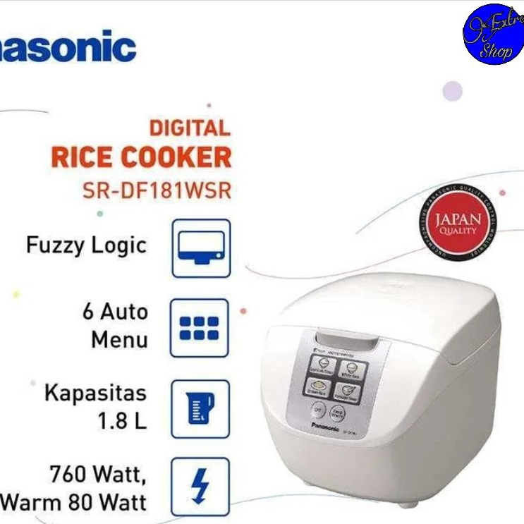Panasonic SR-DF181WSR Rice Cooker with Fuzzy Logic [1.8 L]