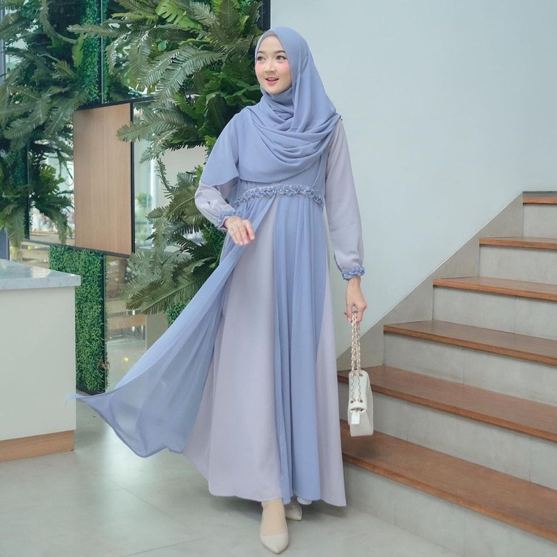gamis /dress muslim setelan hijab