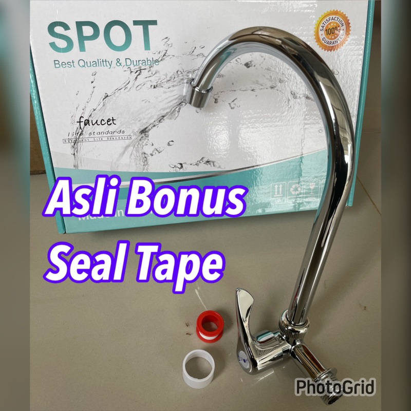 Kran cuci piring kran sink bonus seal tape keran cuci piring + seal tape keran dapur stainless bonus seal tape kran angsa murah stainless kran air/KRAN CUCI PIRING MURAH