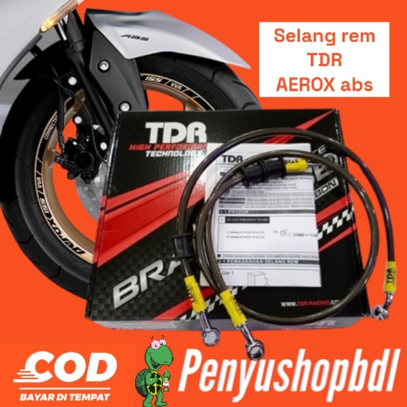 selang rem tdr aerox 155 abs black carbon brake hose yamaha aerox155 abs aerox connected