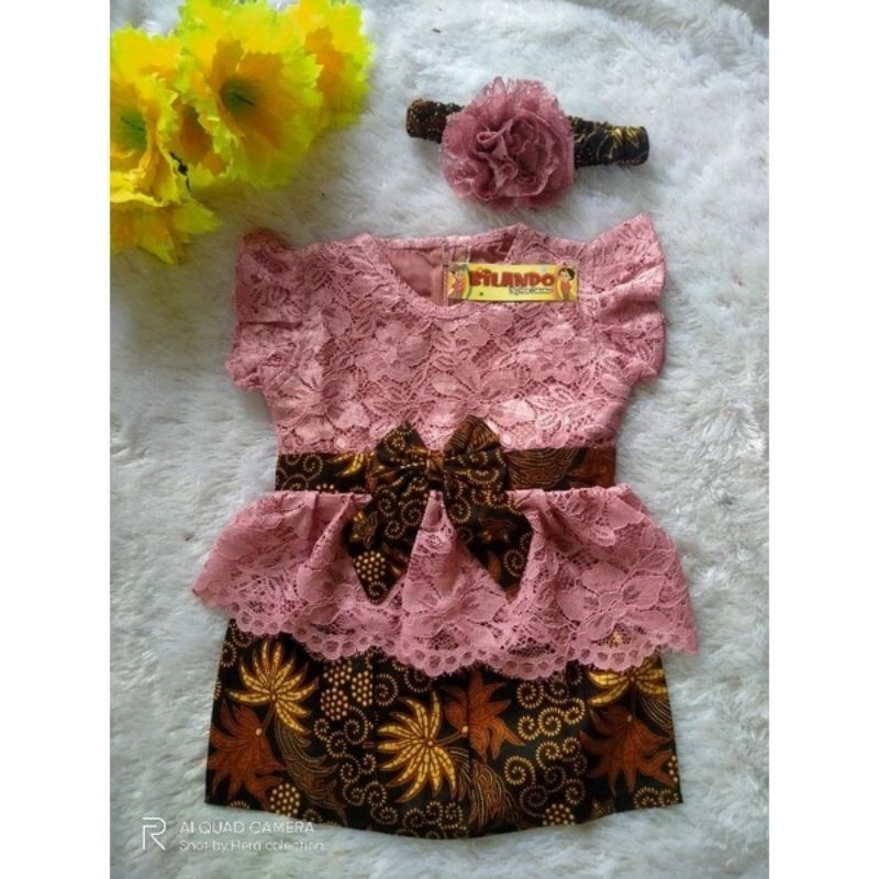 kebaya bayi/kebaya bayi lucu/kebaya brokat anak/baju pitonan anak perempuan