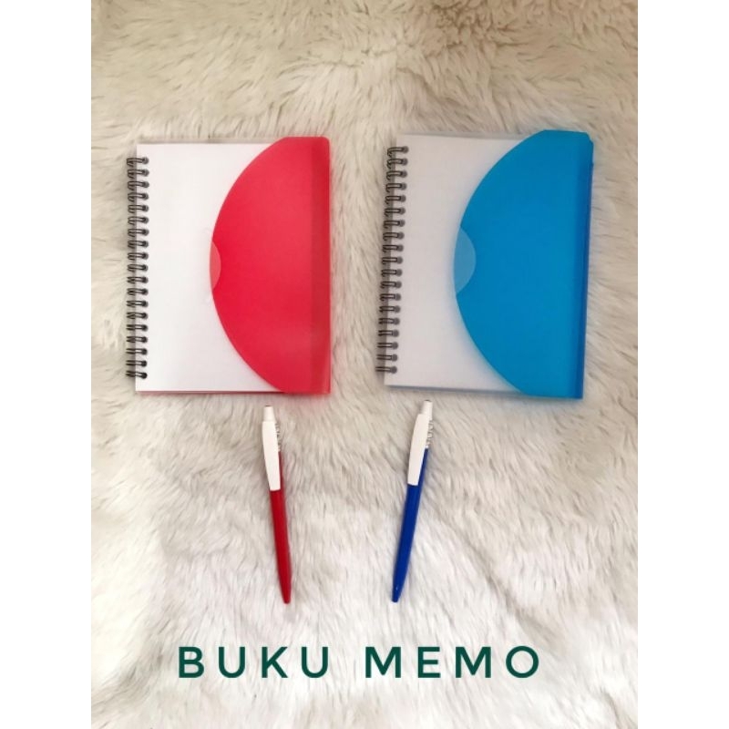 

agenda memo notes bergaris plus pen plastik set