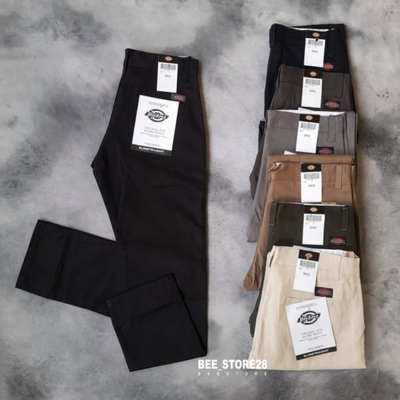 CELANA PANJANG SLIMFIT CHINO DICKIES FULLTAG &amp; LEBEL PREMIUM