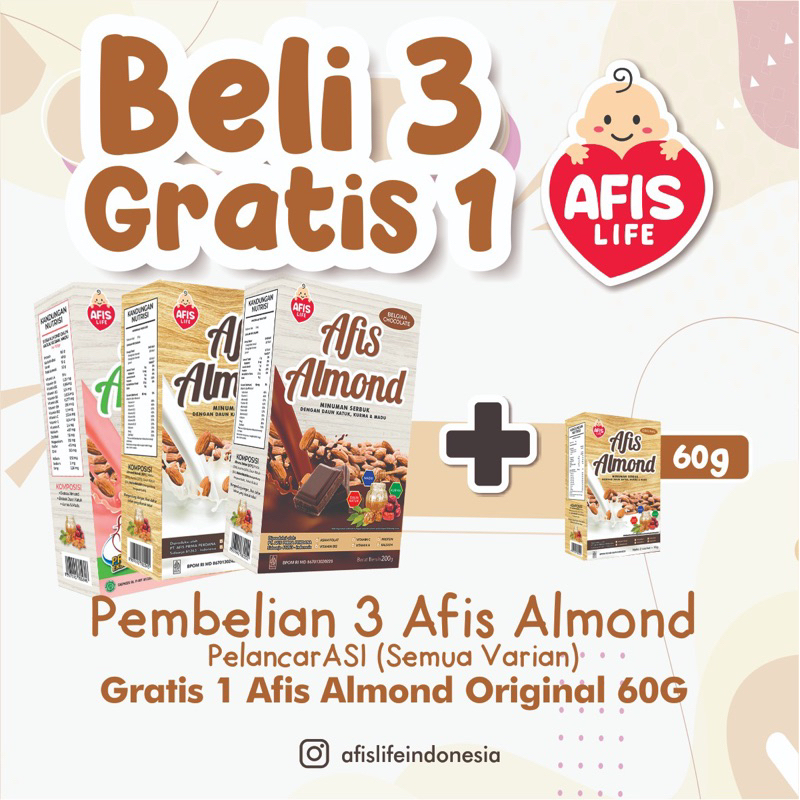 AFIS LIFE Susu almond Pelancar Asi Booster Almond Milk