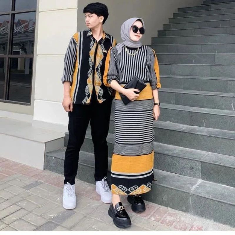 baju tenun couple || setelan tenun pasangan || setelan lebaran || pakaian tenun couple || setelan wa