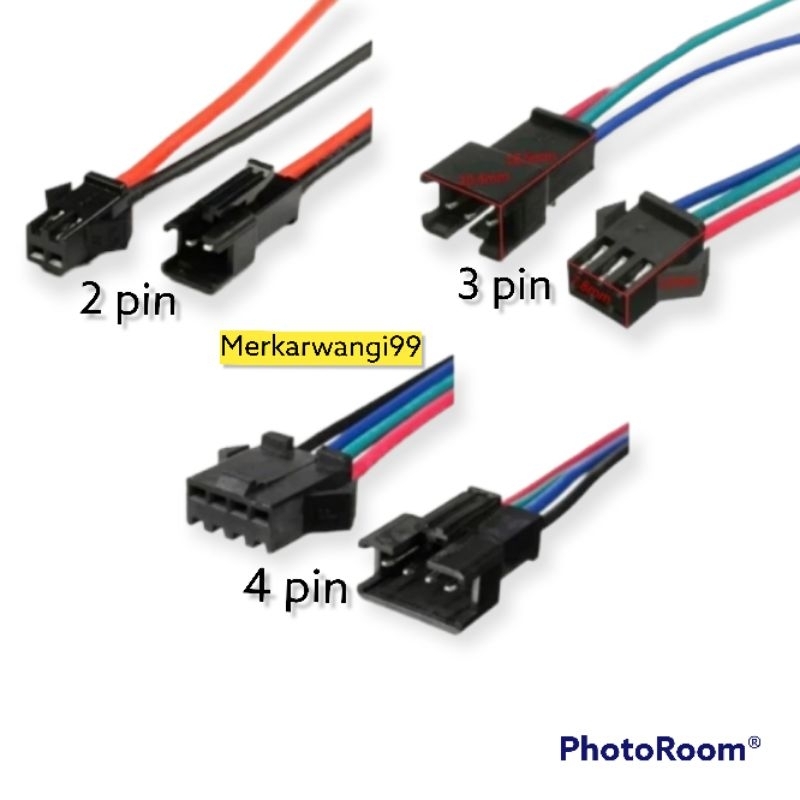 soket kabel SM 2 pin SM 3 pin SM 4 pin 10 set male female / soket connektor kabel sm