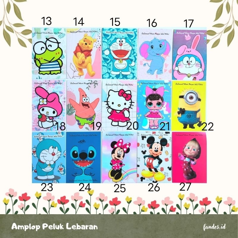 

amplop lebaran peluk (per 10 pcs) kode 13-27