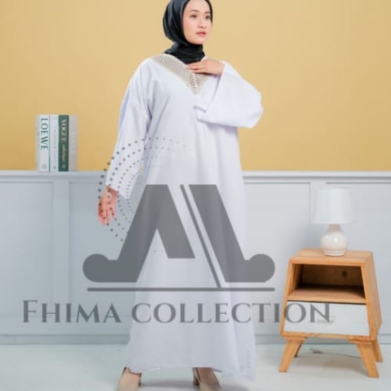 GAMIS DINAS KEKI PNS/PDH/PEMDA gamis putih dan hitam/gamis umroh dan haji