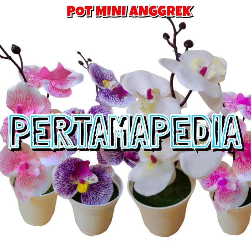 Paket Pot Mini Anggrek/ Bunga Plastik/ Daun Rambat Plastik/ Hiasan Plastik/ Tanaman Plastik/ Daun Pl
