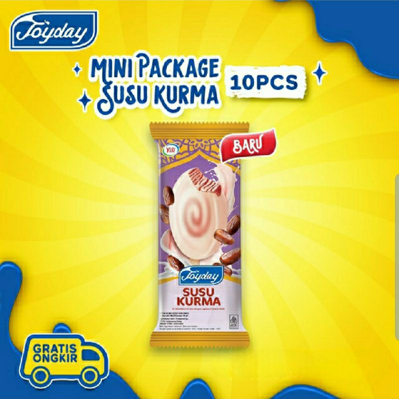 Joyday Ice Cream Mini Package Susu Kurma - Isi 10 pcs Es krim Stick