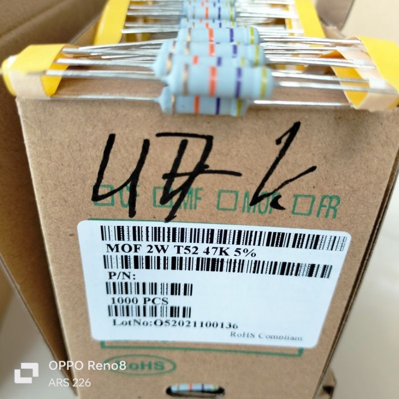 Resistor 2 Watt 47k Taiwan R 2W 47K