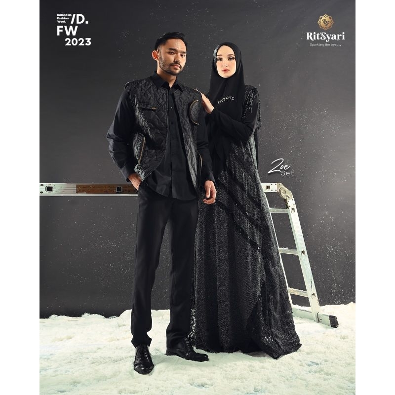 RITZ SYARI] GAMIS SYARI TERBARU / DRESS SET PRINTING " ZOE " By Ritz