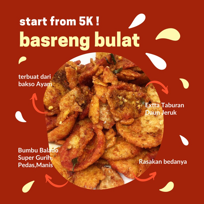 

Basreng bulat Pedas