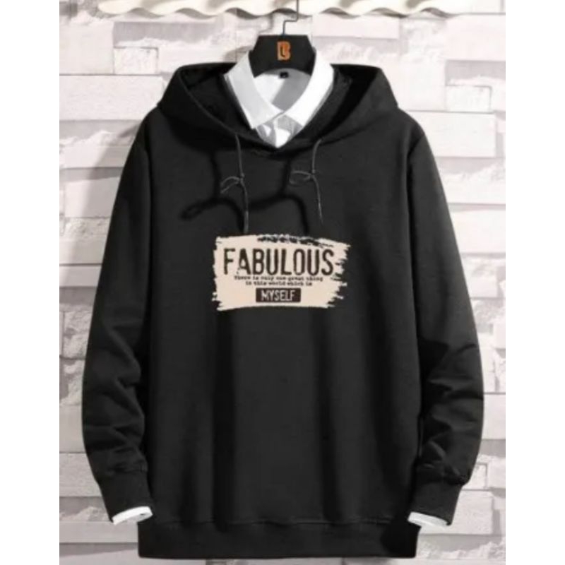 Hoodie pria Fabolous bahan flecce hooodie-jacket