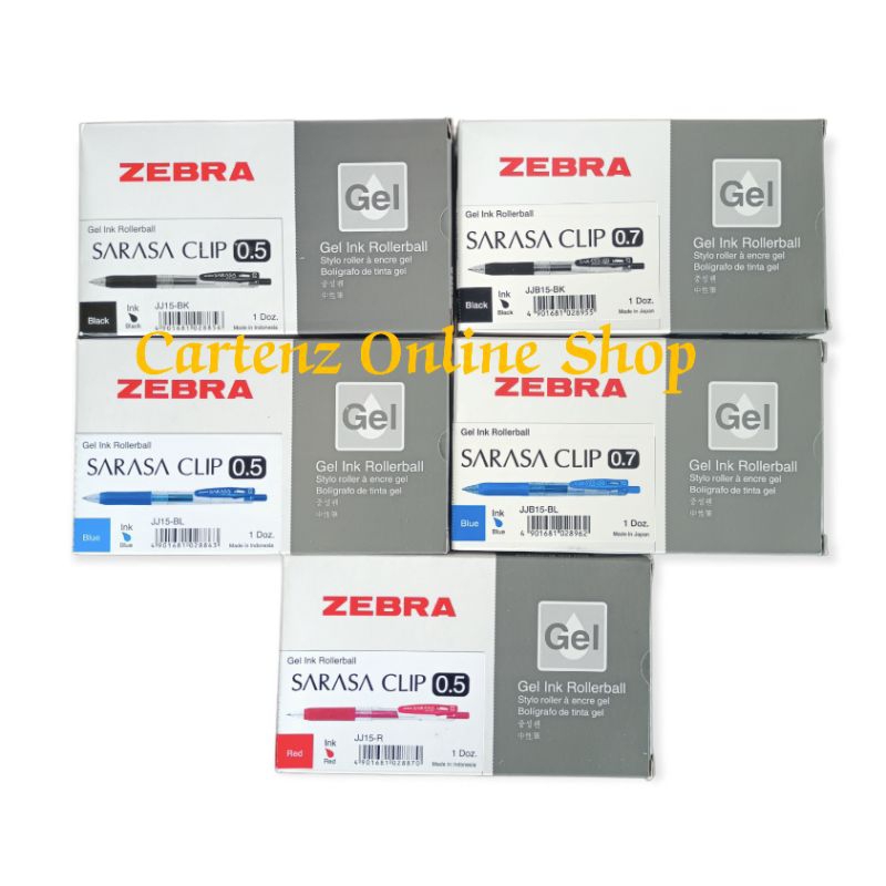 

[1PACK] Pulpen Sarasa Clip Zebra 0.5/0.7 Original (12Pcs)