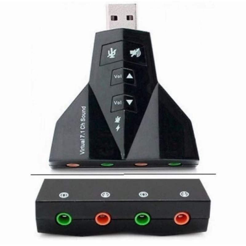 USB Soundcard 7.1 double - virtual soundcard 7.1 chanel