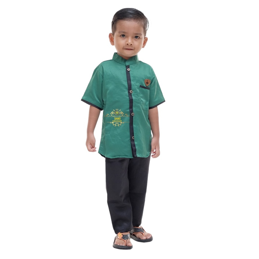 Setelan KEMKO Alaric Set Kemeja Koko Celana Anak Bayi 9 Bulan sampai 6 Tahun Original termurah dan terbaru