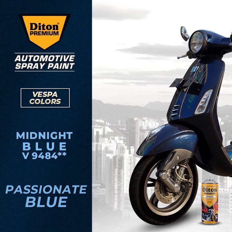 Cat Semprot DITON PREMIUM Midnight Blue V 9484** Vespa Colors