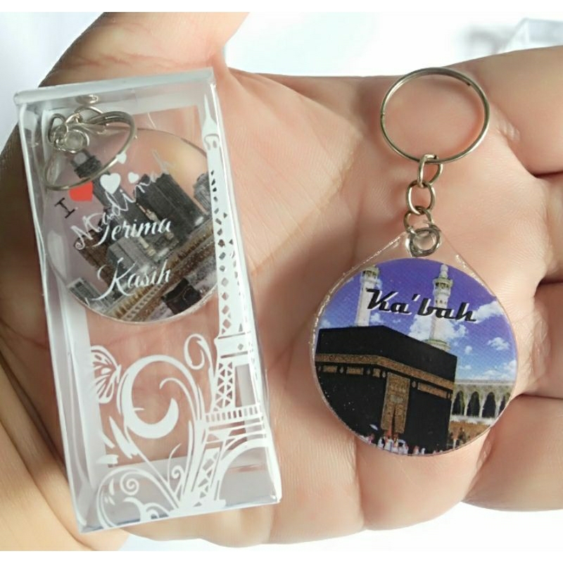 isi 50 SOUVENIR PERNIKAHAN GANTUNGAN KUNCI MEKAH MADINAH
