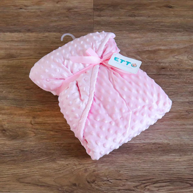 Selimut Bayi CARTER'S Fleece Minky Dot Polos Bahan / Baby Blanket