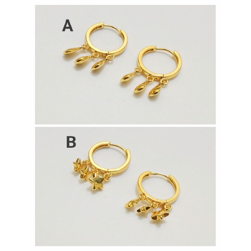 DAL04. Anting gifsy deret dewasa lapis emas