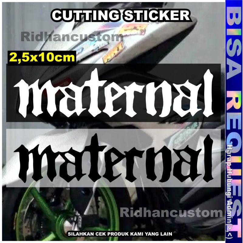 [ MATERNAL ] CUTTING STICKER MOTOR | MATERNAL