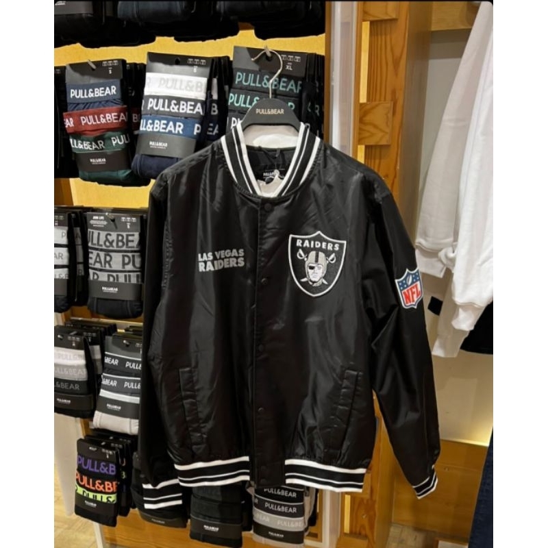 JACKET VARSITY PULL and BEAR x NFL TEAM (Las Vegas Raiders)