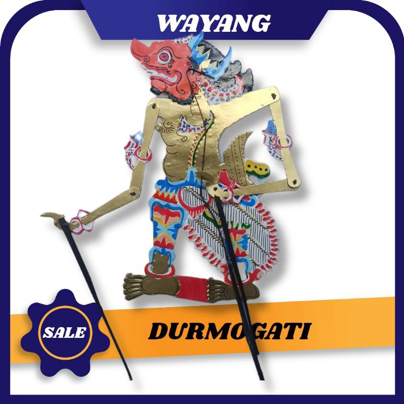 DURMOGATI TOKOH WAYANG KULIT WAYANG BAHAN KARTON KERTAS DUPLEK