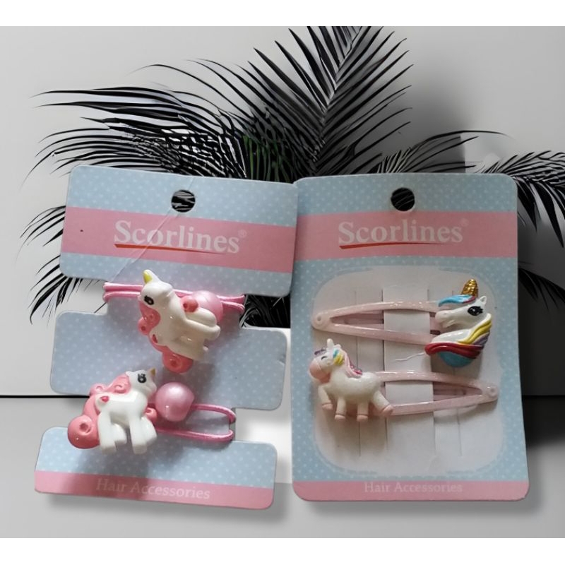 SCORLINES IKAT RAMBUT/ JEPIT RAMBUT UNICORN 100% ORIGINAL,  ISI 2PCS