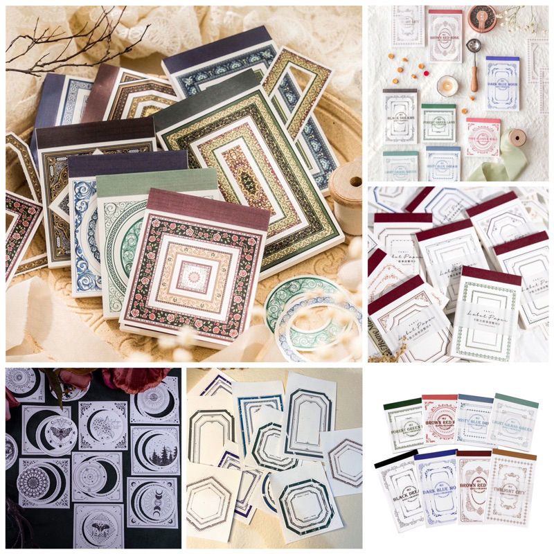 

10 pc campur memo pad bingkai / memo pad frame for scrapbook journal scrapbooking journaling bujo MFSS