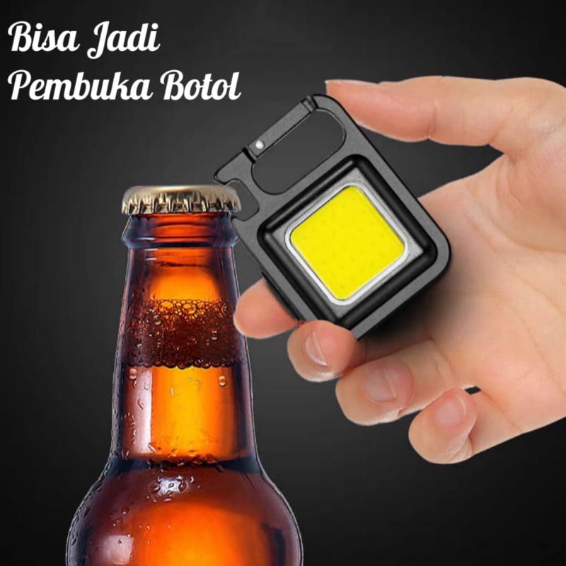 Senter mini LED Gantungan Kunci Mini Keychain Light USB Charging/Lampu LED Emergency⭐ Toko13.olshop⭐