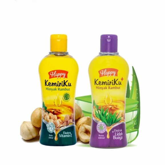 Minyak Kemiri Happy Kemiriku 100 ML | Original | Lidah Buaya